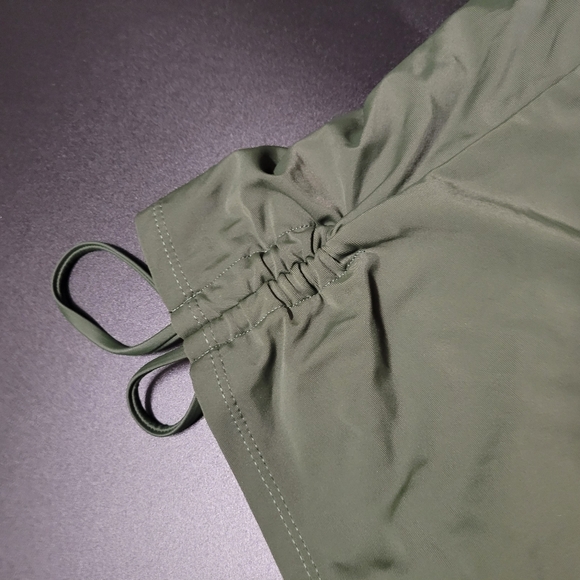 Beachsissi Two Piece Solid Tummy Control Drawstring Side Tankini Set - Picture 16 of 16